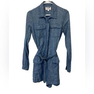 FRAME Belted Denim Romper Size Small